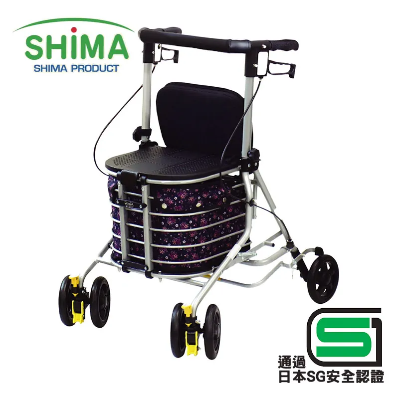 【SHIMA】多功能購物散步車 雙座位 - 小碎花